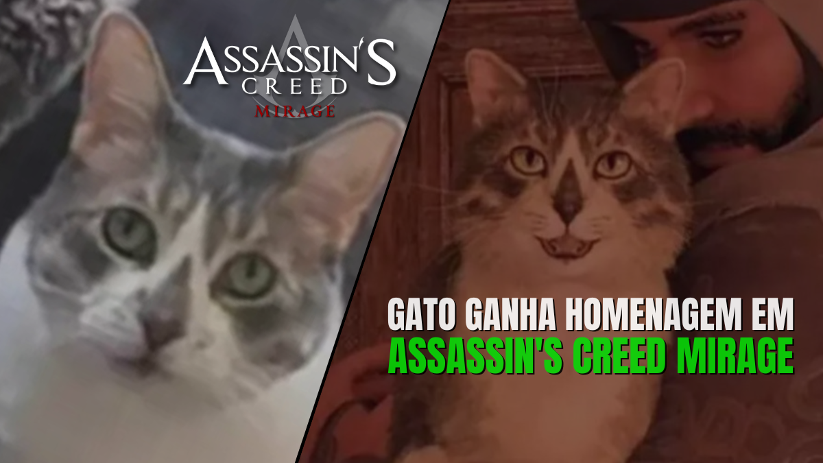 Mascote Imortalizado: Gato Ganha Homenagem em Assassin’s Creed Mirage