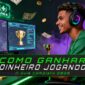 Capa de Artigo sobre como ganhar dinheiro jogando em 2026. Guia completo sobre possibilidades reais de renda extra com game em 2026.