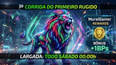 Capa de artigo sobre a Corrida do Primeiro Rugido da Semana. Um evento exclusivo do Programa de Recompensas MuralGamer REWARDS.