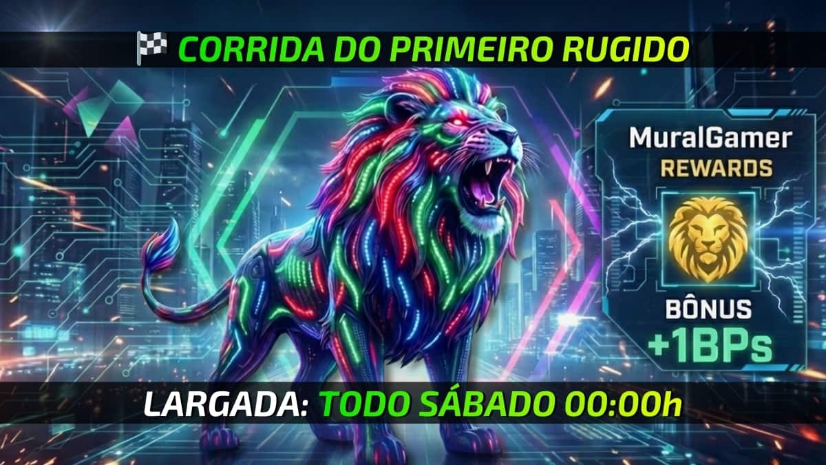 Capa de artigo sobre a Corrida do Primeiro Rugido da Semana. Um evento exclusivo do Programa de Recompensas MuralGamer REWARDS.