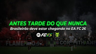 Capa de artigo sobre a suposta chegada do Brasileirão do EA FC 26
