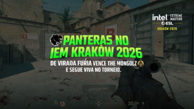 Capa de notícia sobre vitória da Fúria contra o Mongolz na IEM Krakóv 2026
