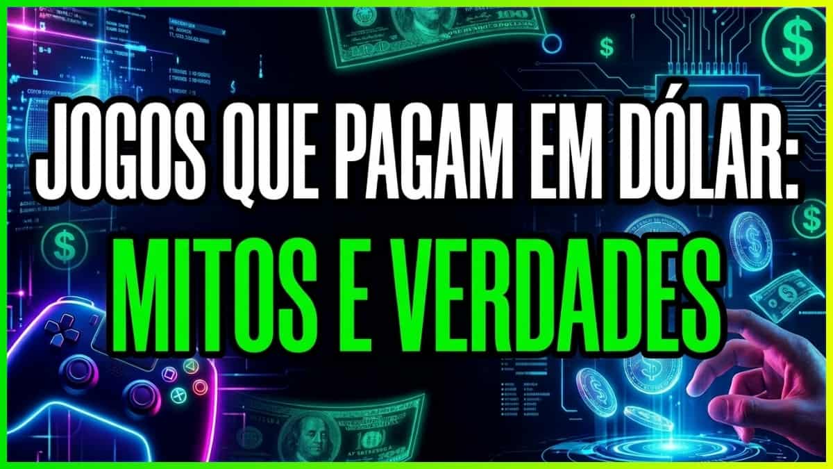 Capa de Artigo sobre jogos que pagam em dólar. Os mitos e verdades sobre o tema.