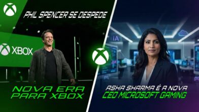 Artigo sobre a despedida de Phil Spencer e a chegada de Asha Sharma como nova CEO da Microsoft Gaming. Marcando uma nova era para o XBOX.