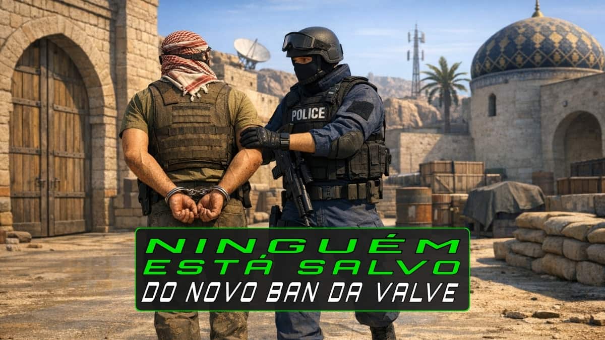 capa de artigo sobre o novo ban da valve em trapaceiros no CS2.
