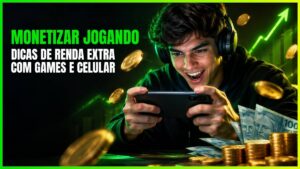 Capa de artigo sobre dicas de como ganhar dinheiro jogando no celular.