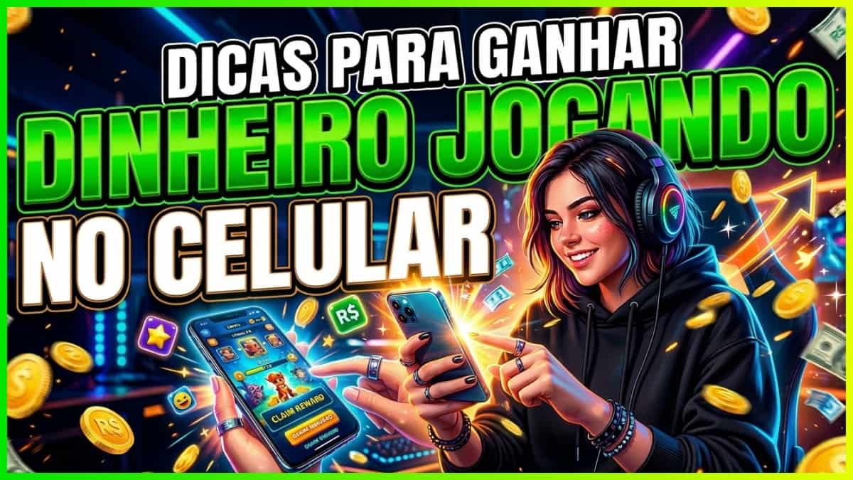 Capa de artigo sobre dicas de como ganhar dinheiro jogando no celular.