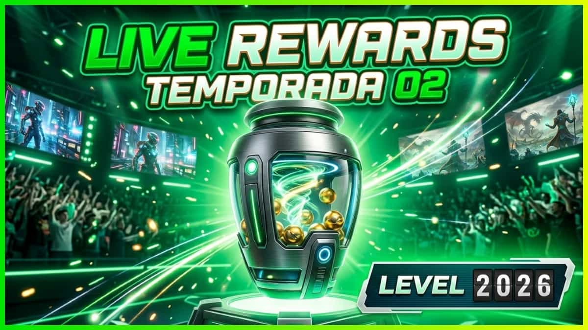 Capa de Artigo sobre os resultados da Live REWARDS referente a TEMPORADA 02 LEVEL 2026 do MuralGamer REWARDS. O Melhor Programa de Recompensas para Gamers.