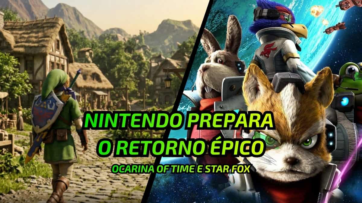 Capa de matéria sobre o retorno de Ocarina of Time e Star Fox pela Nintendo.