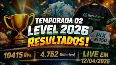 Capa de Artigo sobre Resultados da Temporada 02 Level 2026 do MuralGamer REWARDS