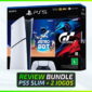 Capa de Review do bundle PlayStation5 Slim Digital 825GB – Pacote ASTRO BOT e Gran Turismo 7. Vale a pena?