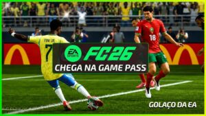 Capa de artigo sobre a chegada do EA FC 26 ao catálogo da Game Pass e EA Play