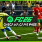Capa de artigo sobre a chegada do EA FC 26 ao catálogo da Game Pass e EA Play