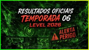 Capa de postagem oficial de divulgação de resultados da Temporada 06 Level 2026 do MuralGamer REWARDS