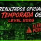Capa de postagem oficial de divulgação de resultados da Temporada 06 Level 2026 do MuralGamer REWARDS