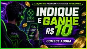 Capa de artigo sobre lançamento do programa de afiliados, indique e ganhe, MuralGamer.