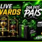 Capara de postagem oficial sobre a Live Rewards especial do Dia dos Pais do MuralGamer Rewards. Referente Temporada 07 Level 2026