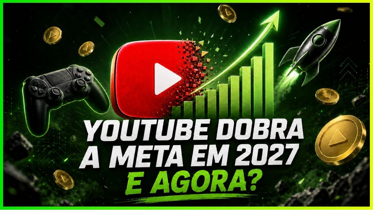 Capa de artigo sobre nova meta para monetização do Youtube que entra em vigor a partir de fevereiro de 2027.