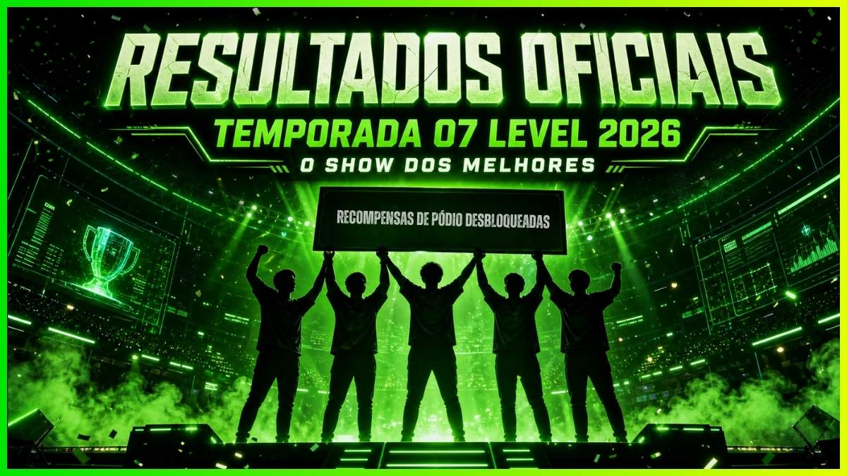 Capa de artigo sobre resultados oficiais da Temporada 07 Level 2026 do MuralGamer REWARDS. O melhor programa de recompensas para Gamers.