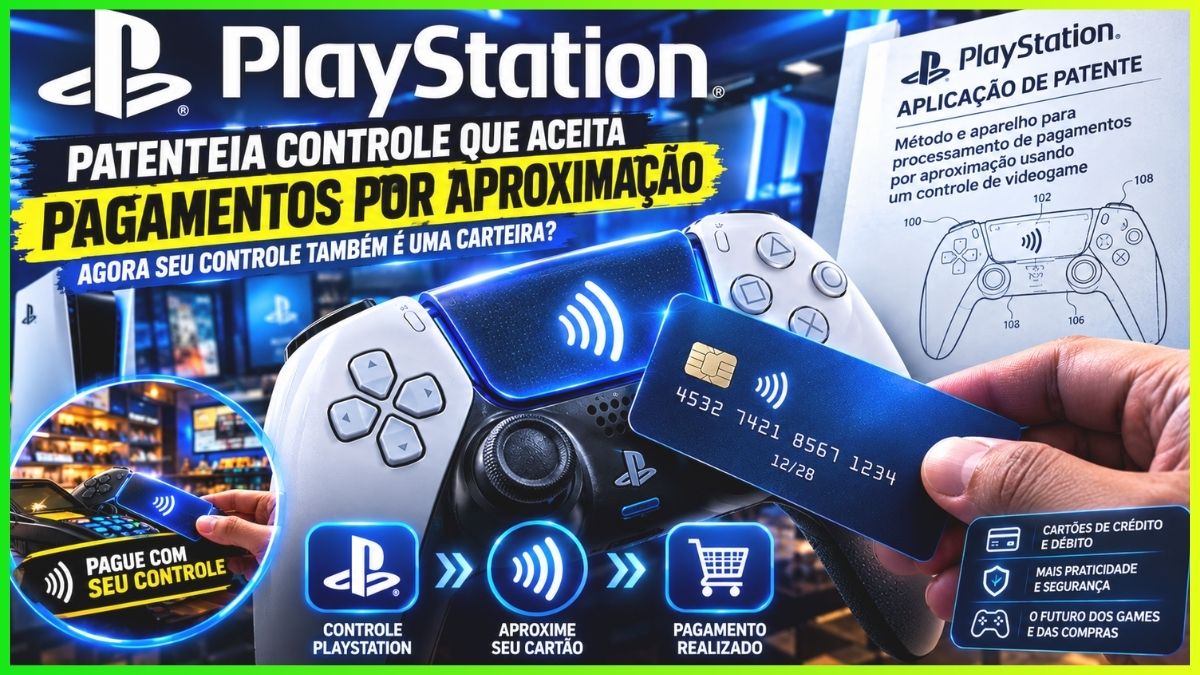 Futuro do PlayStation? Controle Pode ter Pagamento por Aproximação