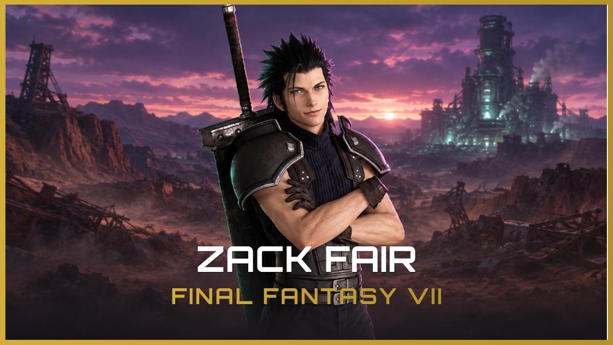 Capa de Artigo sobre Zack Fair – Final Fantasy VII. Seção Lenda Gamer do MuralGamer.