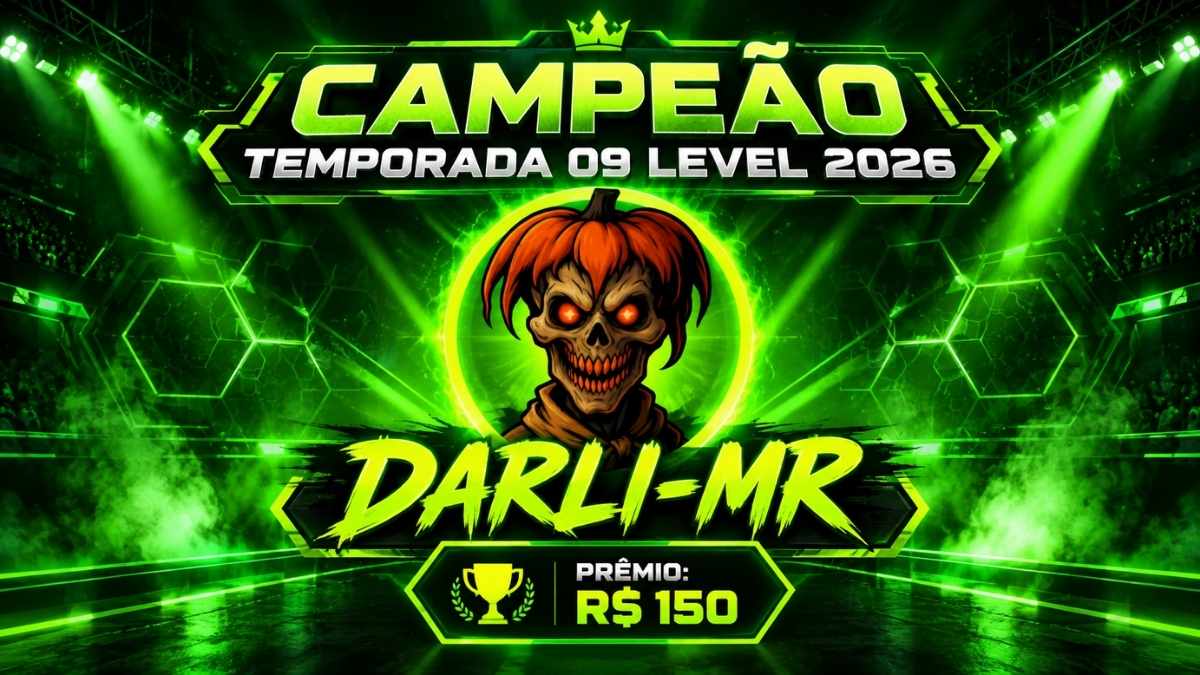 Campeão Temporada 09 Level 2026 do MuralGamer REWARDS