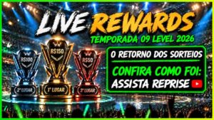 Capa de artigo sobre resultados da LIVE REWARDS referente TEMPORADA 09 LEVEL 2026 do Melhor Programa de Recompensas para Gamers. MuralGamer REWARDS