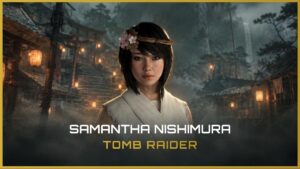 Capa de Artigo sobre Samantha Nishimura - Tomb Raider. Seção Lenda Gamer do MuralGamer.