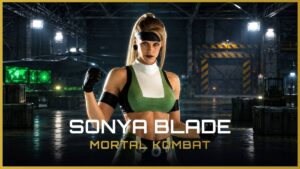 Capa de Artigo sobre Sonya Blade – Mortal Kombat. Seção Lenda Gamer do MuralGamer.