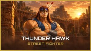 Capa de Artigo sobre Thunder Hawk – Street Fighter. Seção Lenda Gamer do MuralGamer.